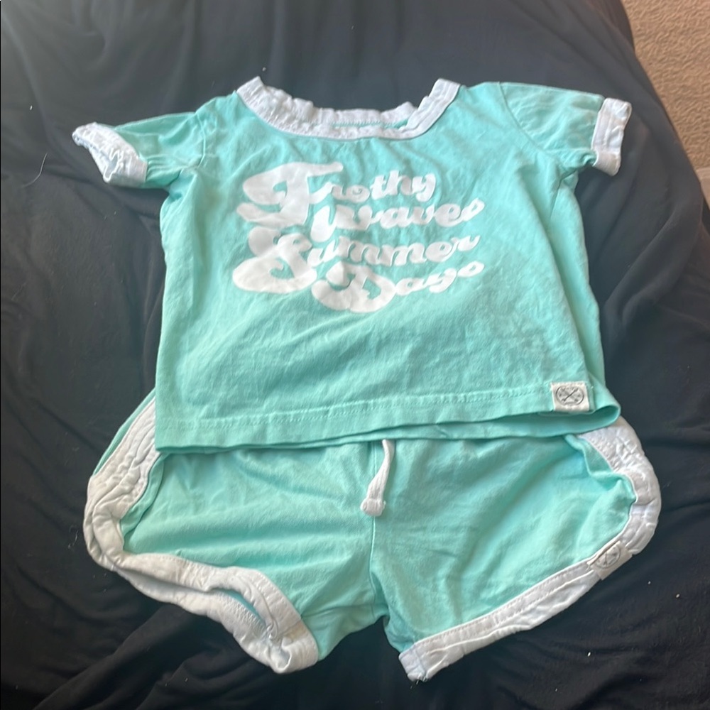 B23 Salty Shreds 2pc Short Set— “Frothy Waves, Summer Days”